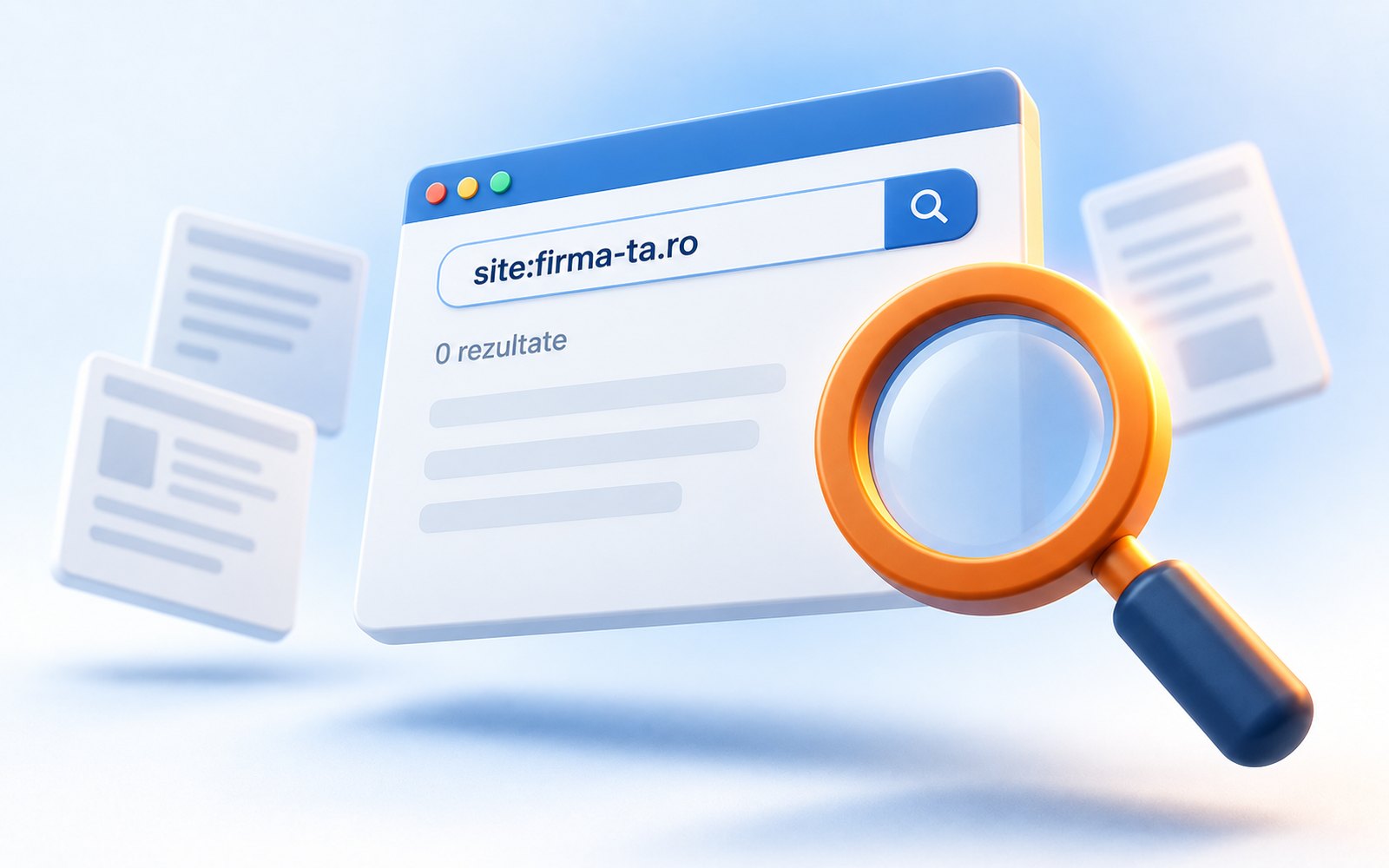 Rezultate Google goale pentru un site care nu este indexat