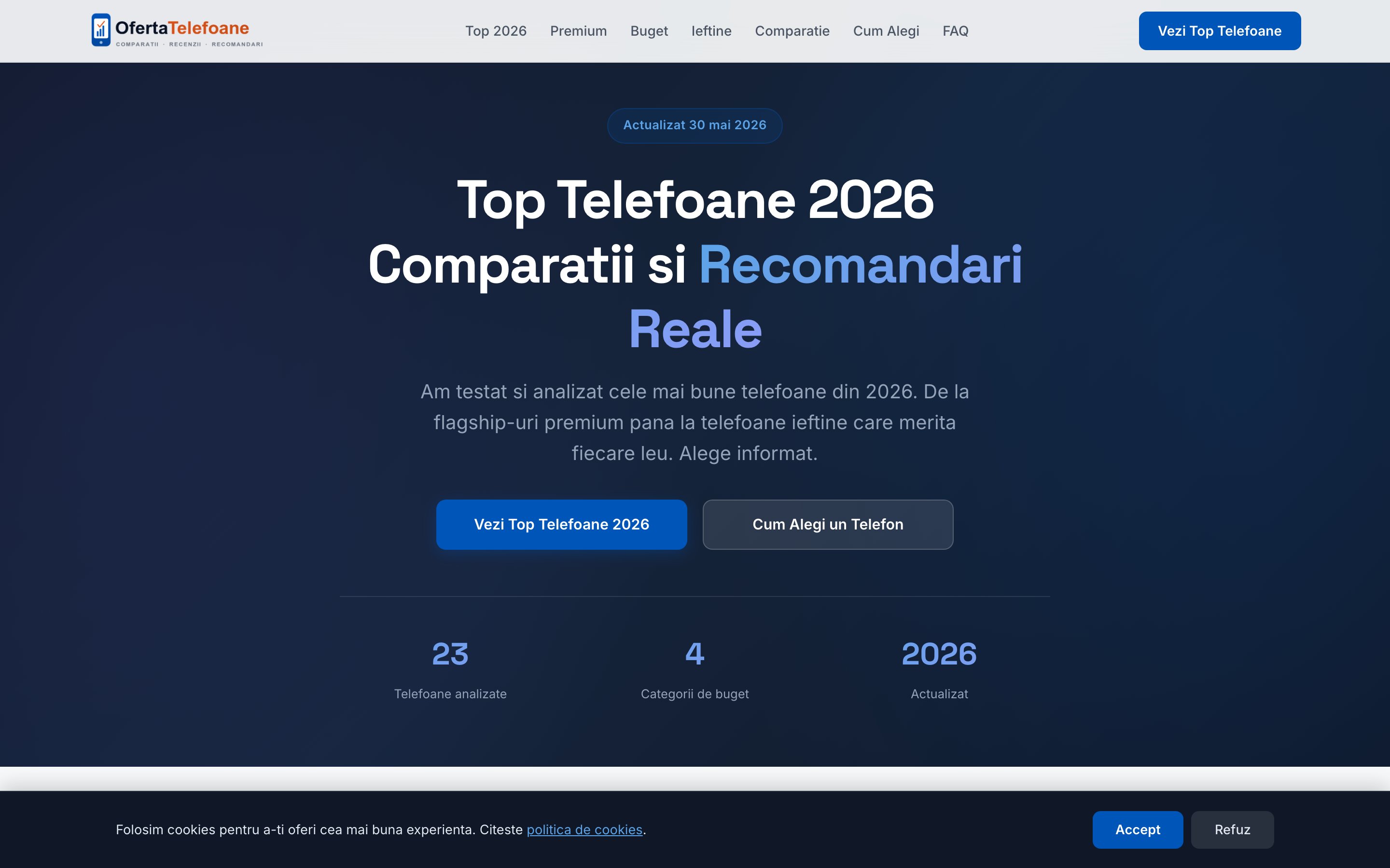 Screenshot Oferta Telefoane